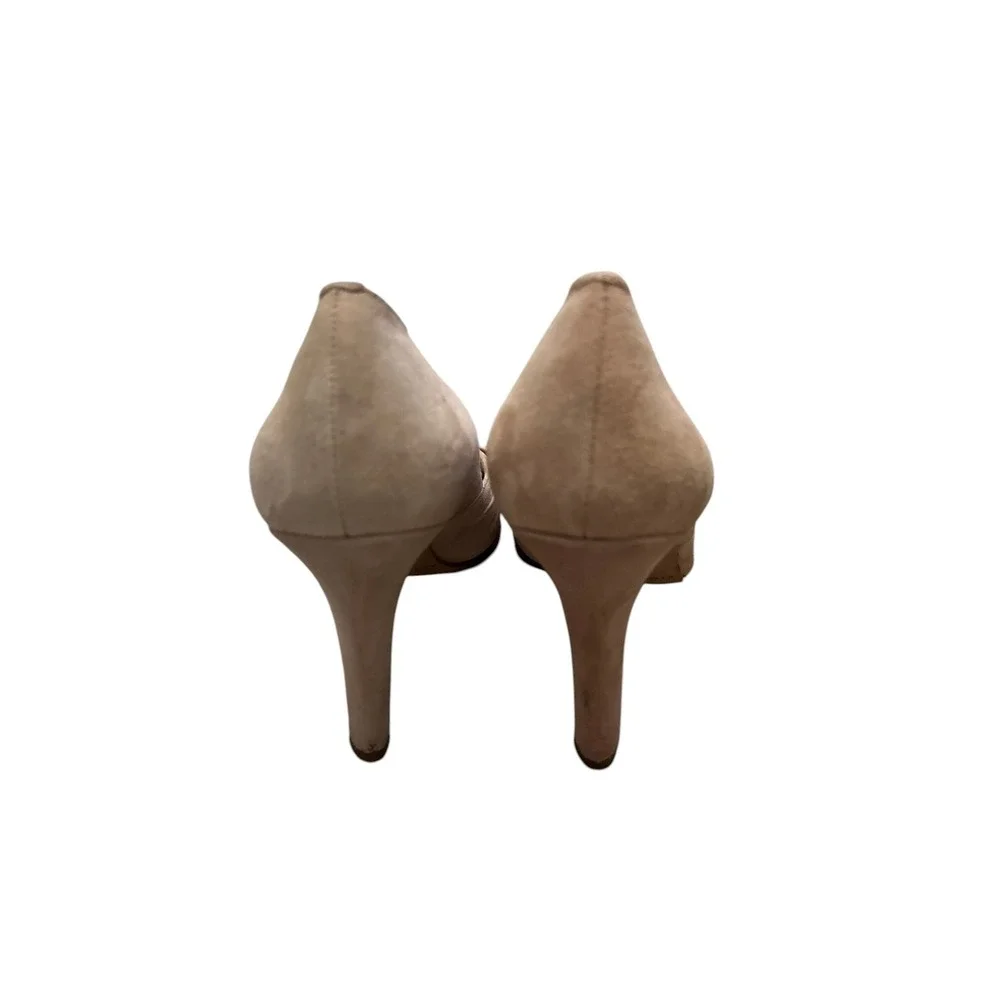 Banana Republic Pink Suede Bow Pointed Toe Pumps Made in Italy 6.5 Heels